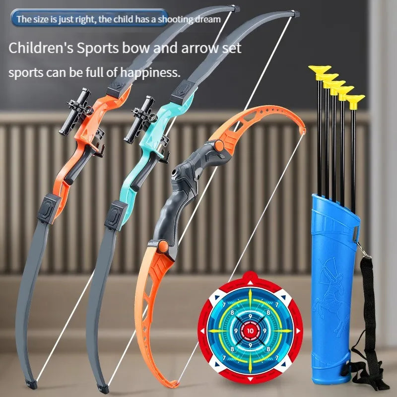 52cm Children's Bow and Arrow Set for Archery Practice - Outdoor Shooting Toy with Target, Ideal Gift for Boys
