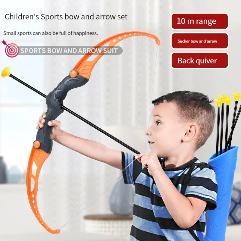 52cm Children's Bow and Arrow Set for Archery Practice - Outdoor Shooting Toy with Target, Ideal Gift for Boys